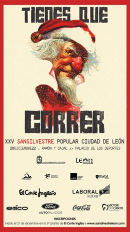 Más de 7.000 personas participarán en la 25 edición de la San Silvestre Popular Ciudad de León.