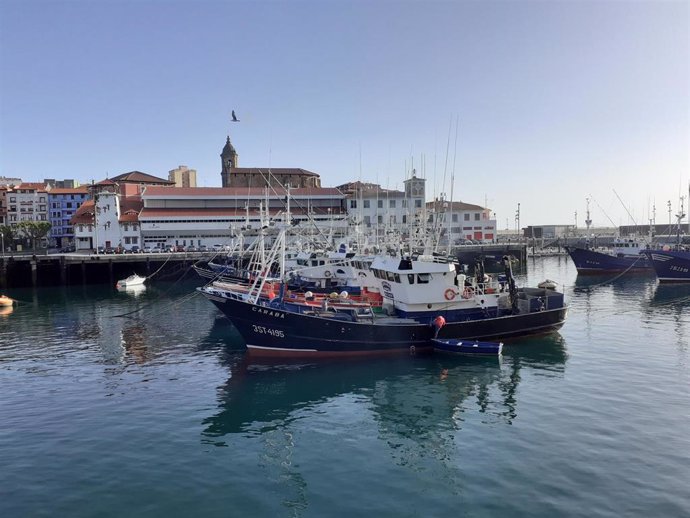 Archivo - Barcos de pesca amarrados en el Puerto de Bermeo (Bizkaia)
