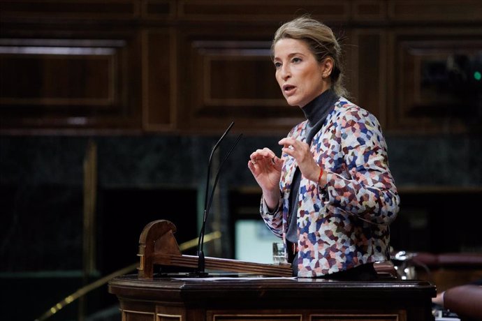 La diputada de Ciudadanos María Muñoz Vidal interviene durante una sesión plenaria, en el Congreso de los Diputados.