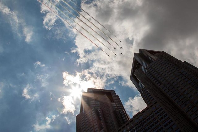 Imagen de archivo de aviones de las Fuerzas de Autodefensa de Japón