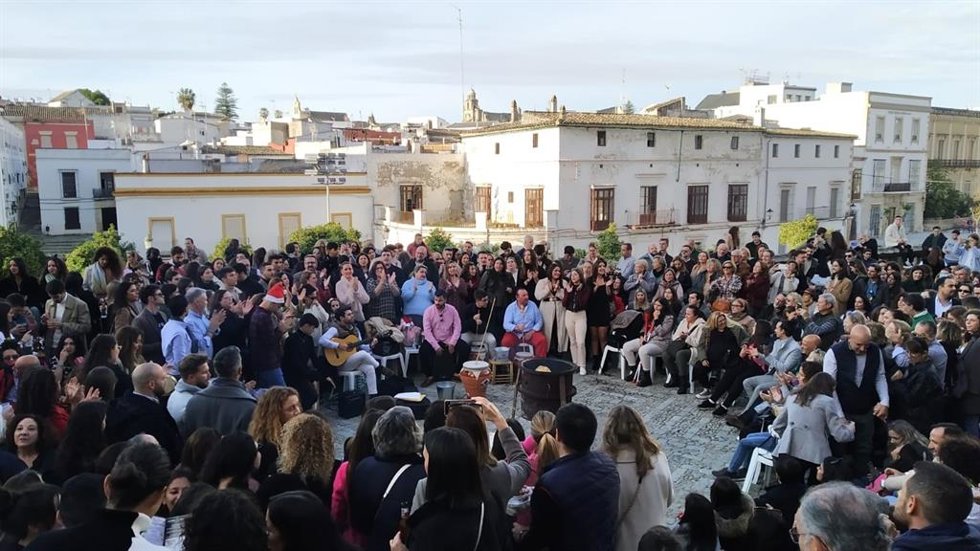 Celebración de una zambomba en Jerez de la Frontera (Cádiz)