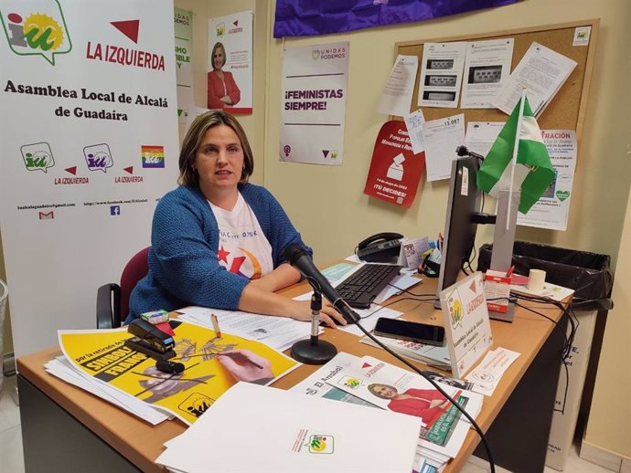 Nadia Ríos, portavoz de IU en el Ayuntamiento de Alcalá de Guadaíra, en Sevilla.