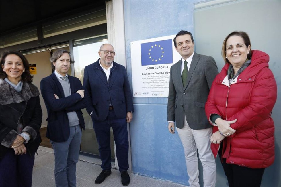 Visita a las instalaciones de la sede de la Incubadora Córdoba Biotech, en el edificio Orión del Parque Científico Tecnológico Rabanales 21.