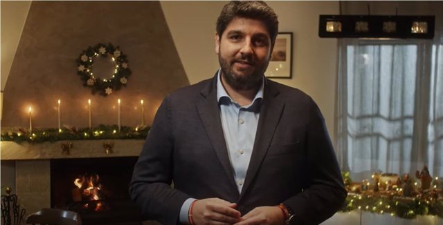 El presidente de la Región de Murcia, Fernando López Miras, felicita la Navidad con un vídeo en el que ha apelado a la unidad de todos los murcianos para que "juntos superemos cualquier dificultad"