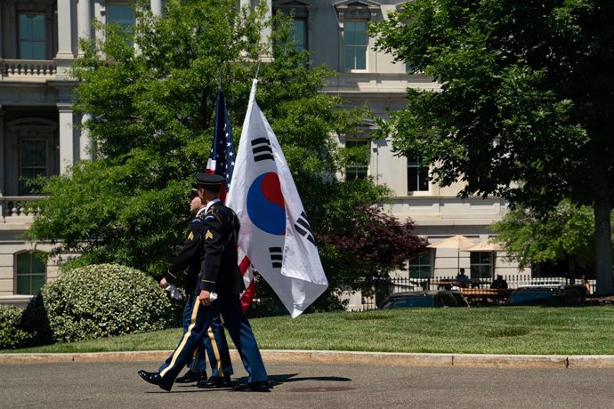 Archivo - Imagen de archivo de una bandera de Corea del Sur.