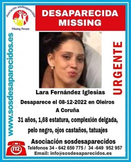 Mujer que falta de su domicilio en Oleiros (A Coruña)