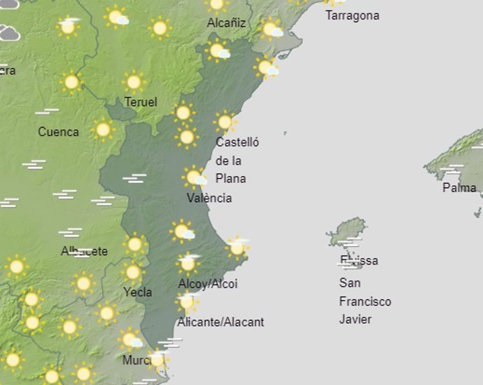 Predicción meteorológica del sábado 24 de diciembre