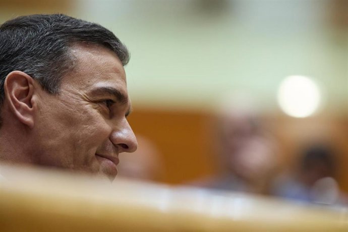 El presidente del Gobierno, Pedro Sánchez, durante una sesión de control al Gobierno en el Senado, a 21 de diciembre de 2022, en Madrid (España).