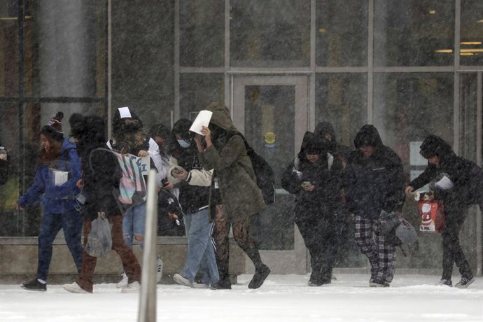 Ona de fred i neu a Chicago, Illinois, els Estats Units