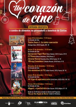 Cartel de la iniciativa de la Filmoteca Regional Un corazón de cine
