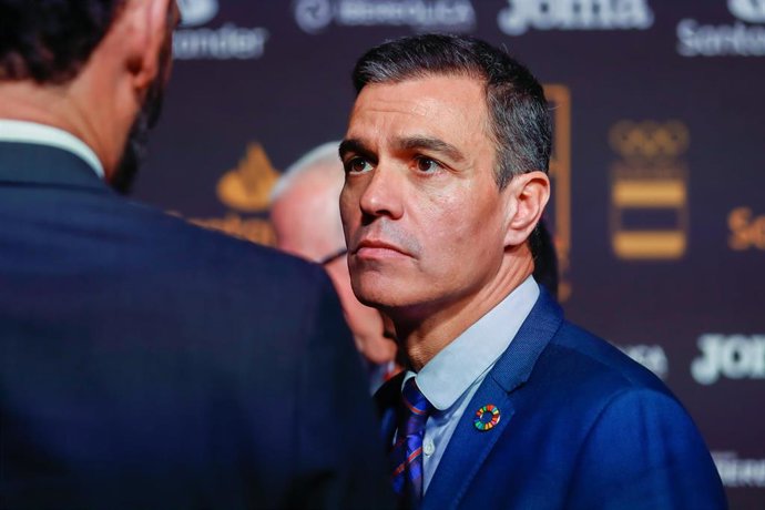 Pedro Sanchez, President of the Government of Spain, is seen during the COE (Spanish Olympic Committee) 2022 Awards Ceremony at COE at COE Official Headquarters on December 21, 2022 in Madrid, Spain.