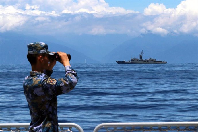 Un militar del Mando de Operaciones del Este del Ejército Popular de Liberación de China