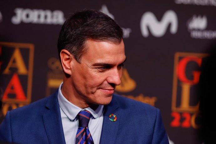 El president del govern, Pedro Sánchez, durant l'entrega de premis en el Comit Olímpic Español (COE), a Madrid.