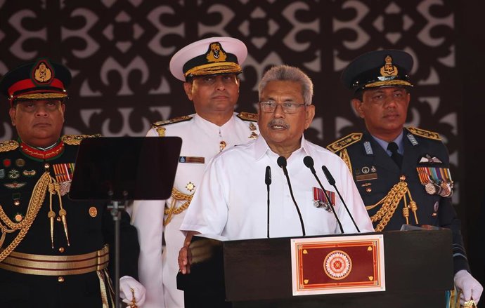 Archivo - El expresidente de Sri Lanka Gotabaya Rajapaksa.