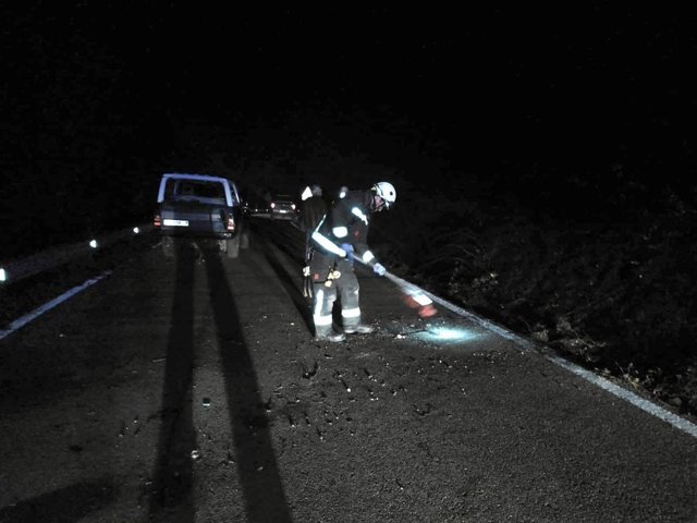Actuación de los bomberos de Tama