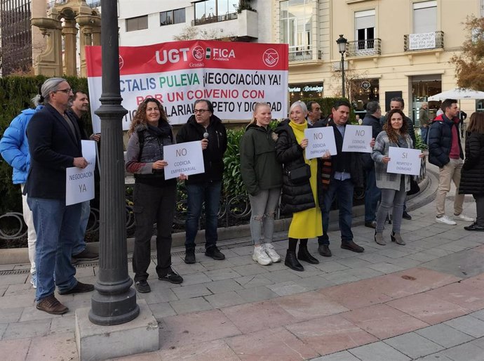 Concentración de trabajadores de Lactalis Puleva, en imagen de archivo