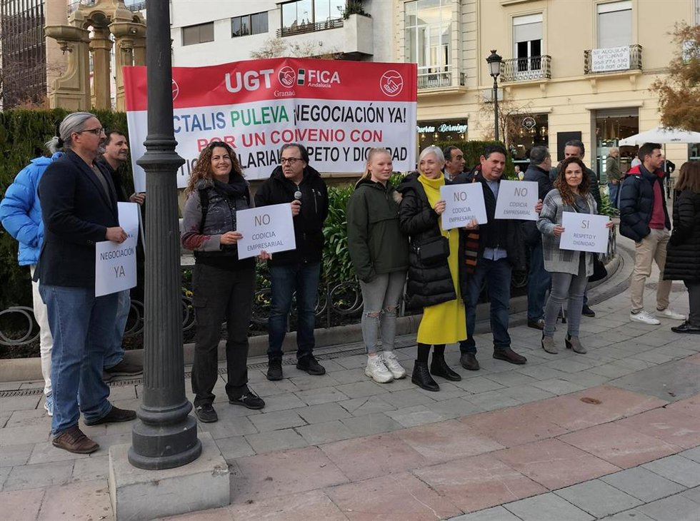 Concentración de trabajadores de Lactalis Puleva, en imagen de archivo