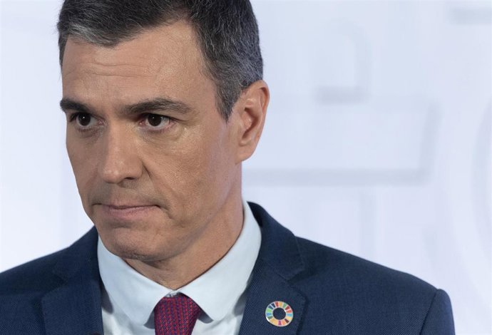 El presidente del Gobierno, Pedro Sánchez, comparece en rueda de prensa tras el último Consejo de Ministros, en el Complejo de la Moncloa, a 27 de diciembre de 2022, en Madrid (España). Durante su comparecencia, Sánchez ha hecho un balance político del 