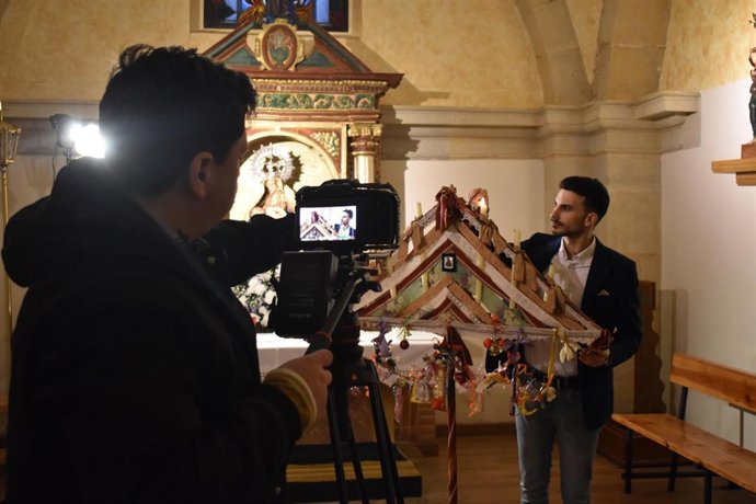 Una imagen del rodaje del documental 'Historias del Ramo Leonés'.