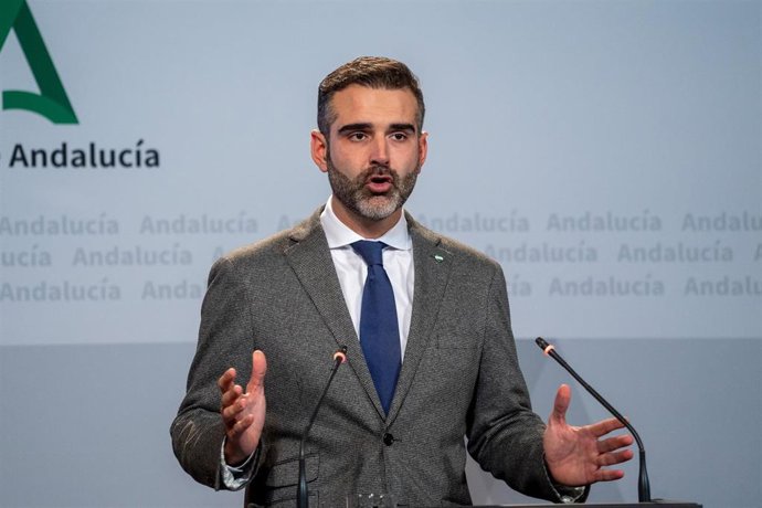El consejero de Sostenibilidad y portavoz del Gobierno, Ramón Fernández-Pacheco, este martes en la rueda de prensa posterior al Consejo de Gobierno.