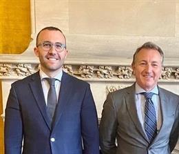 Archivo - Osvaldo Cifre y Ángel Hoyos, de Cs, en una imagen de archivo