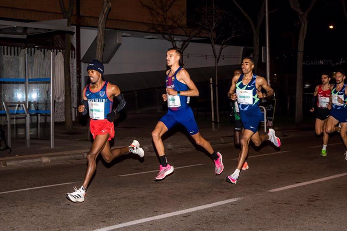 Archivo - Nassim Hassaous, tercero en la pasada edición de la San Silvestre Vallecana.