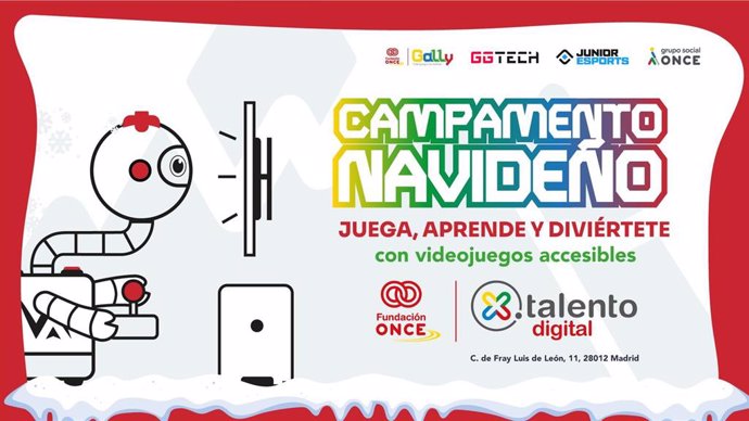 I Campamento Navideño de videojuegos accesibles orgnaizado por la ONCE