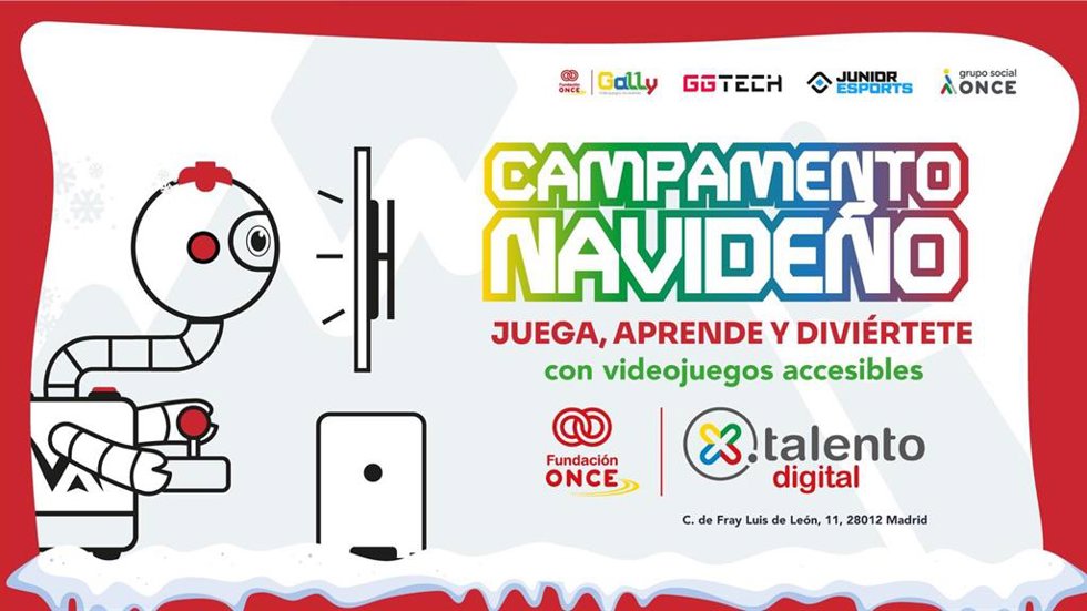 I Campamento Navideño de videojuegos accesibles orgnaizado por la ONCE