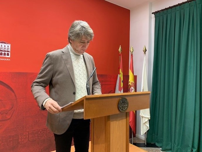 Carlos Martín, durante la rueda de prensa de hoy.