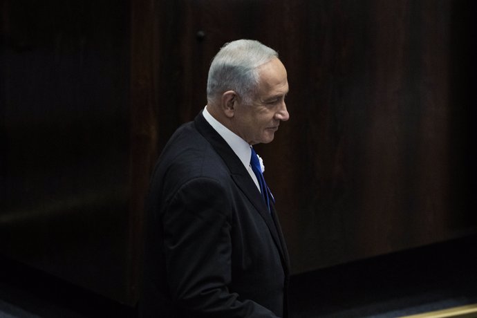 FILED - 15 November 2022, Israel, Jerusalem: Likud leader and incoming Israeli prime minister Benjamin Netanyahu attends a session covened for the swearing-in of Israel's 25th parliament (Knesset). Photo: Ilia Yefimovich/dpa