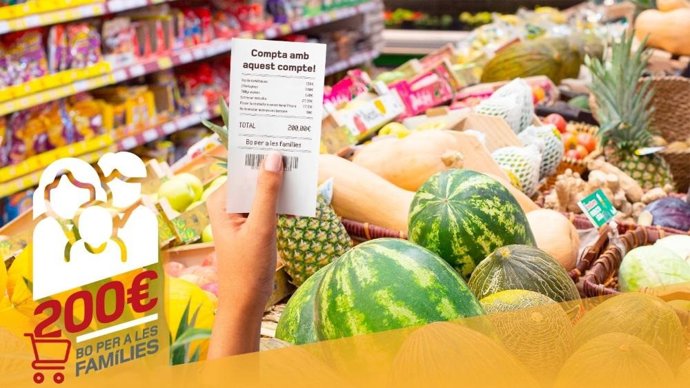 Cartel de promoción de la campaña 'Bo per a les Famílies'.