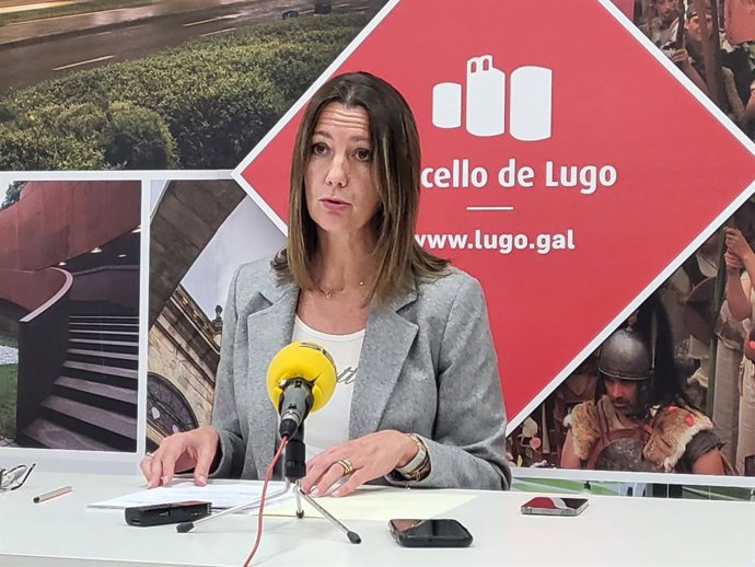 Archivo - A alcaldesa de Lugo, Lara Méndez, en rolda de prensa.