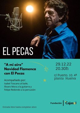 Cartel del concierto de Navidad flamenca de El Pecas.