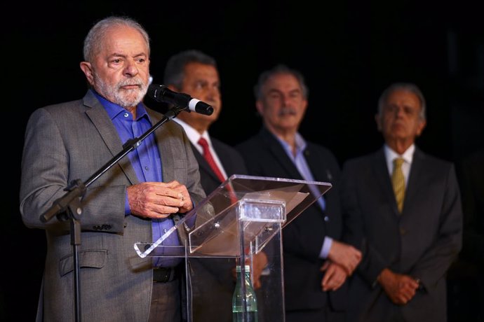 09 December 2022, Brazil, Brasilia: Brazilian president-elect Lula da Silva names the first ministers of his future government. Photo: Marcelo Camargo/Agencia Brazil/dpa - ACHTUNG: Nur zur redaktionellen Verwendung und nur mit vollstndiger Nennung des 