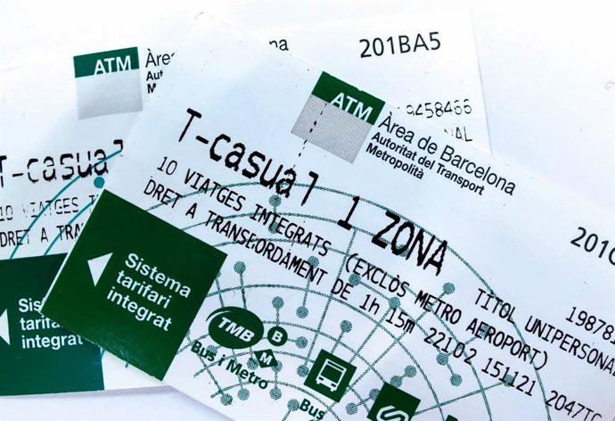 Archivo - Título T-Casual de la ATM.