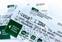 La ATM no mantiene la bonificación de la T-Casual y volverá a costar 11,35 euros en 2023 Archivo - Título T-Casual de la ATM.