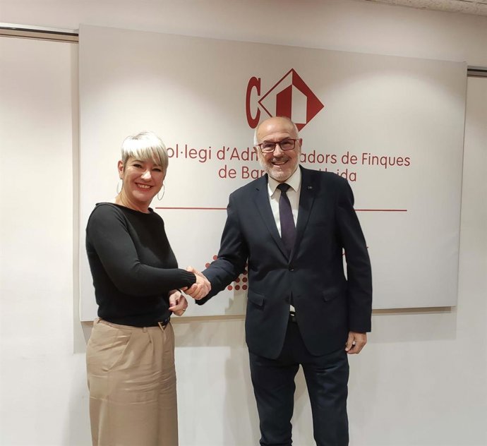 Lourdes Ciuró i el president del CAFBL, Lorenzo Viñas