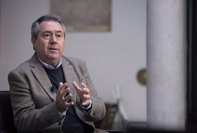 El secretario general del PSOE-A, Juan Espadas, en una entrevista concedida a Europa Press.