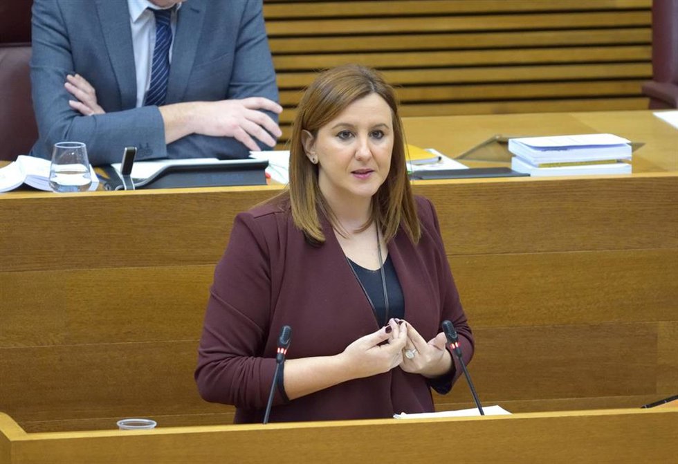 Catalá en la tribuna de Les Corts en imagen de archivo