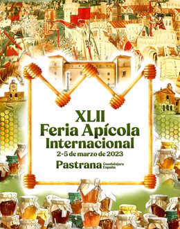 Cartel de la XLII Feria Apícola Internacional de Pastrana.