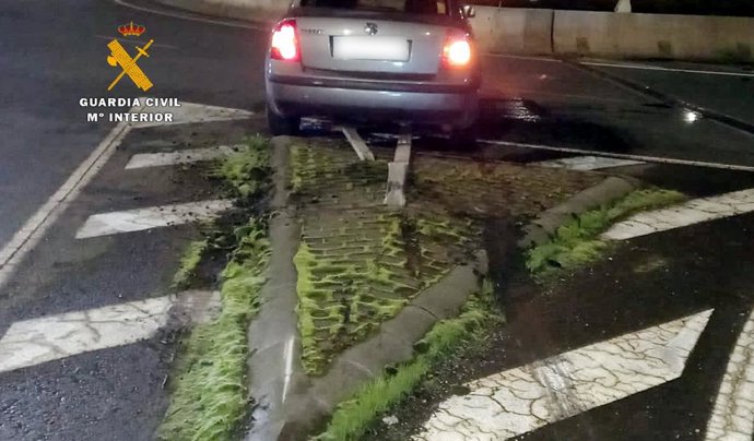 Vehículo tras el siniestro.