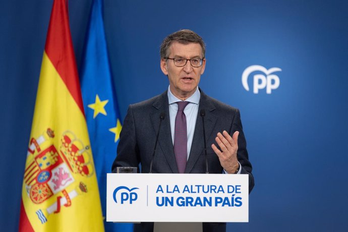 El presidente del Partido Popular, Alberto Núñez Feijóo