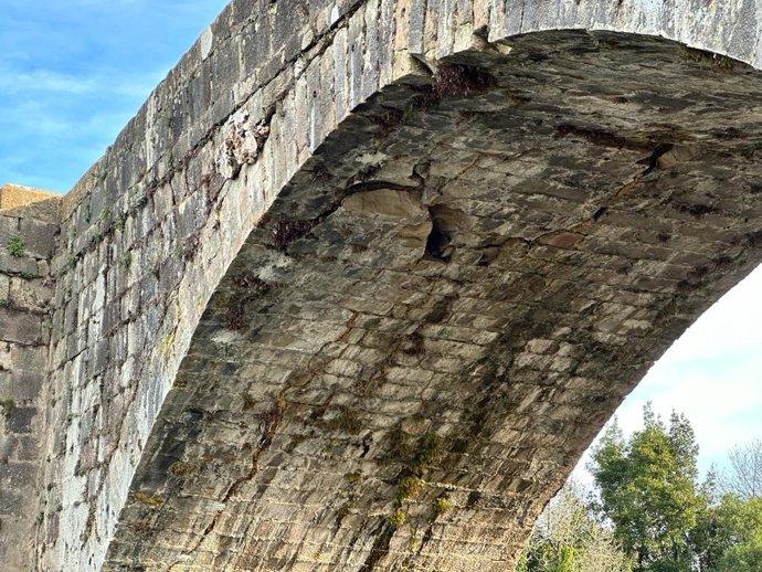 Grieta y desperfectos en el Puente Viejo