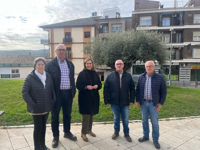 María Jesús Serrano (centro) en Baena.