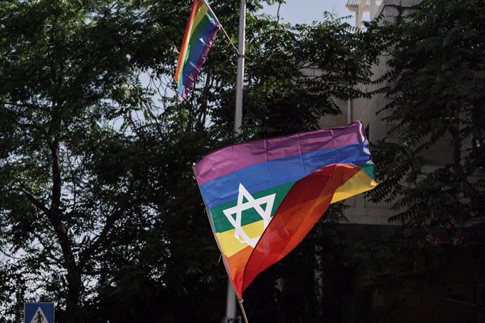 Una bandera LGTB en Israel (Archivo)