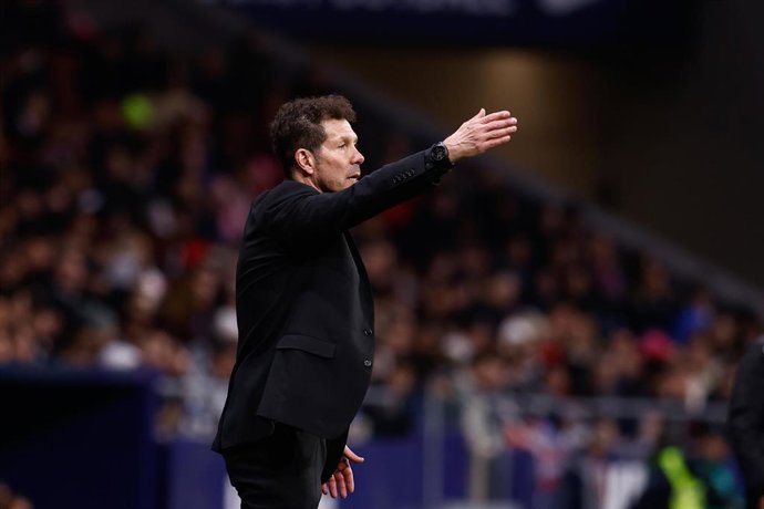 El entrenador del Atlético de Madrid, Diego Pablo Simeone