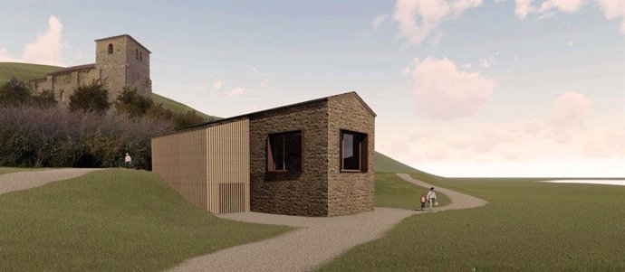 Recreación de la rehabilitación de la Casa del Ermitaño de Arce.
