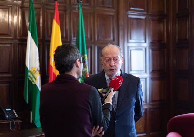 El presidente de la Diputación de Sevilla, Fernando Rodríguez Villalobos, durante la entrevista concedida a Europa Press