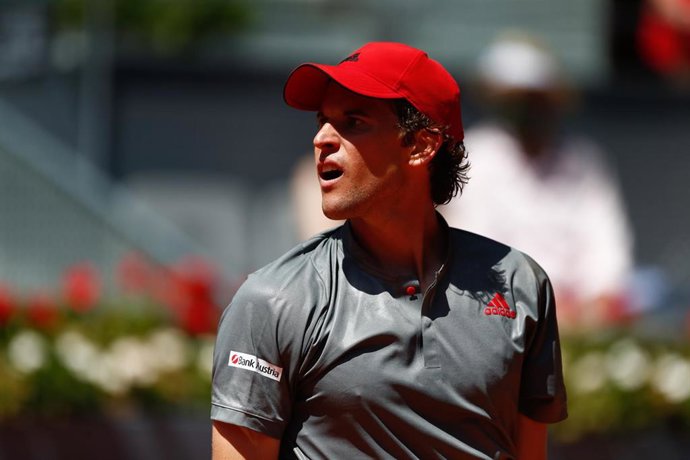 Archivo - El tenista austriaco Dominic Thiem durante el Mutua Madrid Open 2021