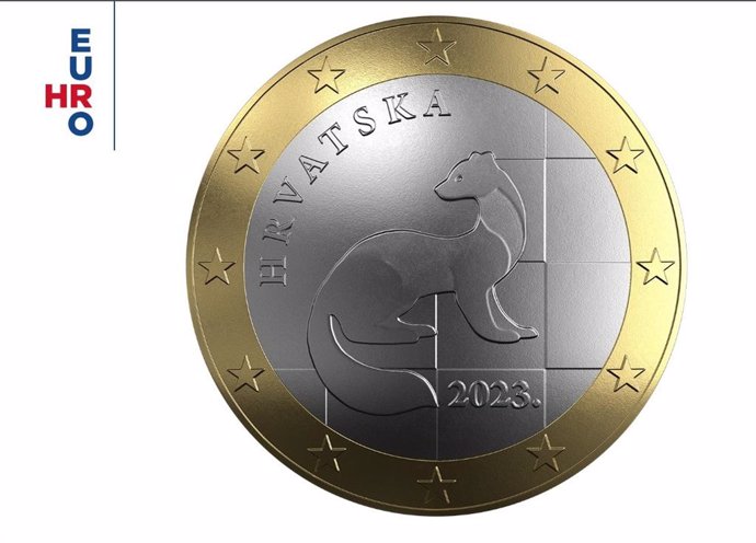 Cara nacional de la moneda de 1 euro de Croacia